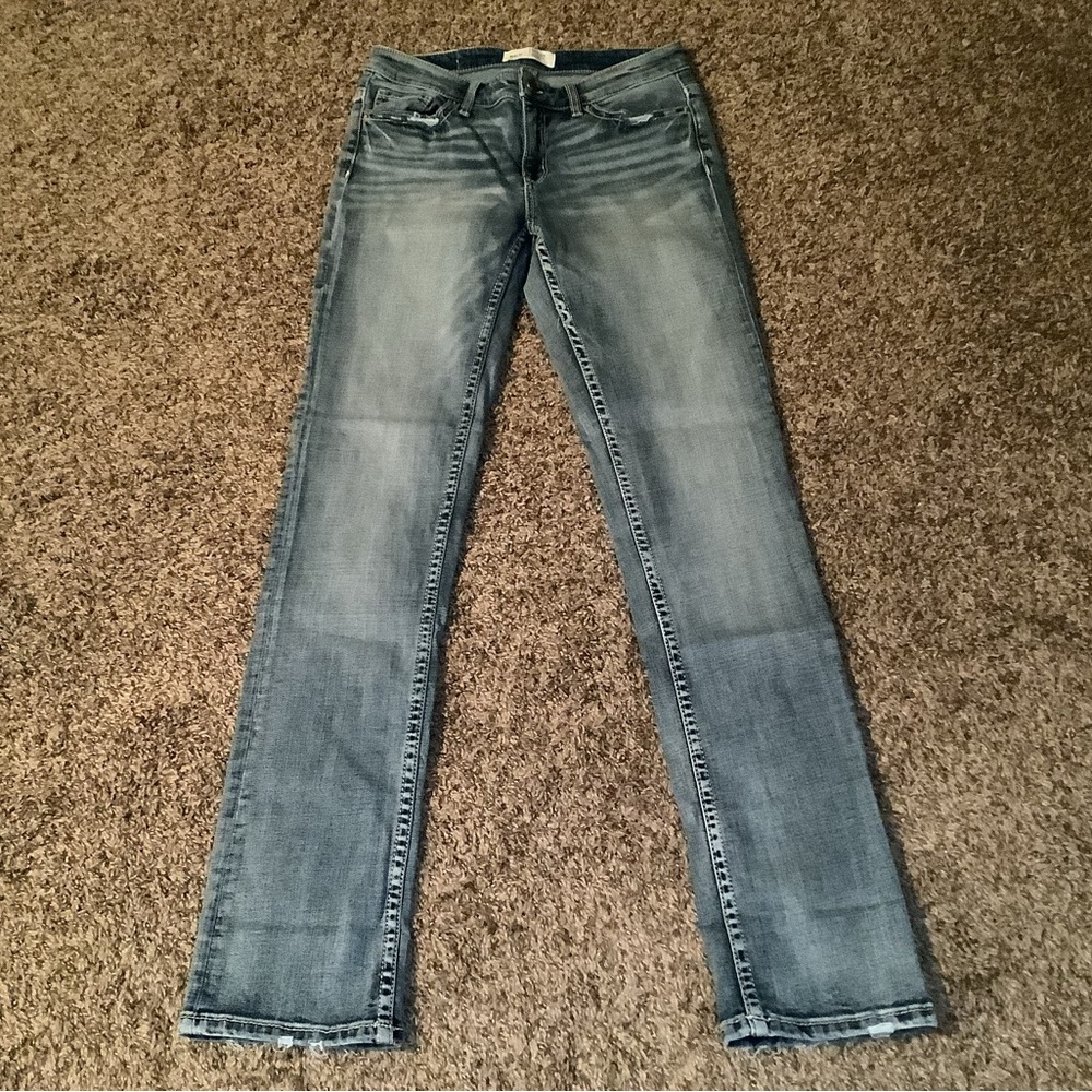 BKE Payton universal fit mid rise straight jeans, size: 27 x 31-1/2
